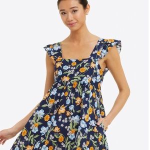 NEW with TAGS Draper James Maddie Babydoll Dress in Spring Blooms